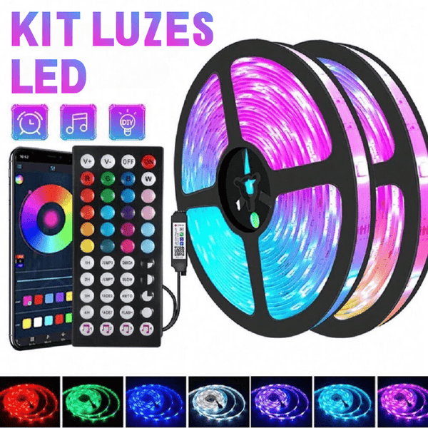 Kit de Luzes LED com comando 💡🖲️ - 🎁 PT ONLINE STORE 