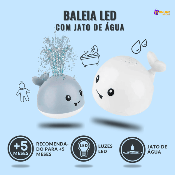 Baleia Led com jacto de água - 🎁 PT ONLINE STORE 