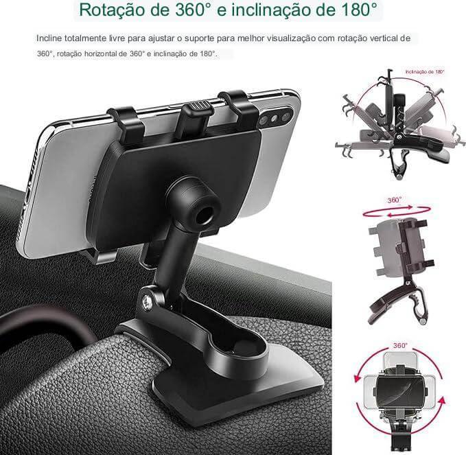 Suporte de telemóvel para carro 3 em 1 🚗📲 - 🎁 PT ONLINE STORE 