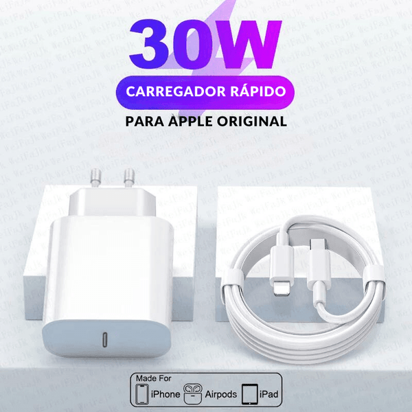 Carregador Rápido para iPhone - 🎁 PT ONLINE STORE 