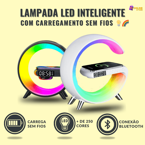 Lampada LED inteligente com carregamento sem fios 2.0 💡🌈 - 🎁 PT ONLINE STORE 