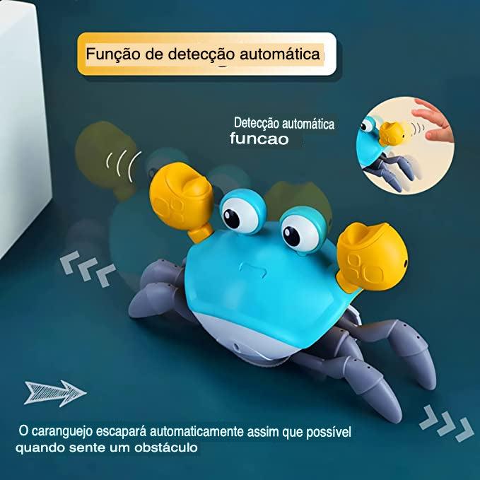 Caranguejo aventureiro 🦀🎶 - Brinquedo com música e sensor de obstáculos - 🎁 PT ONLINE STORE 
