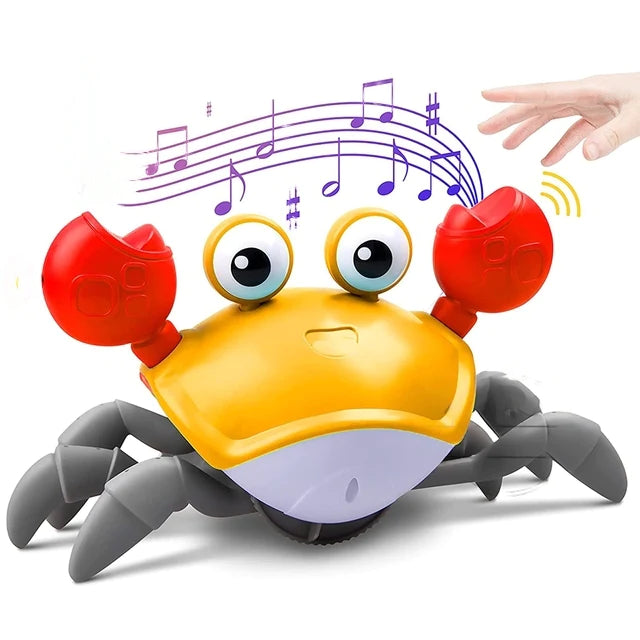 Caranguejo aventureiro 🦀🎶 - Brinquedo com música e sensor de obstáculos - 🎁 PT ONLINE STORE 